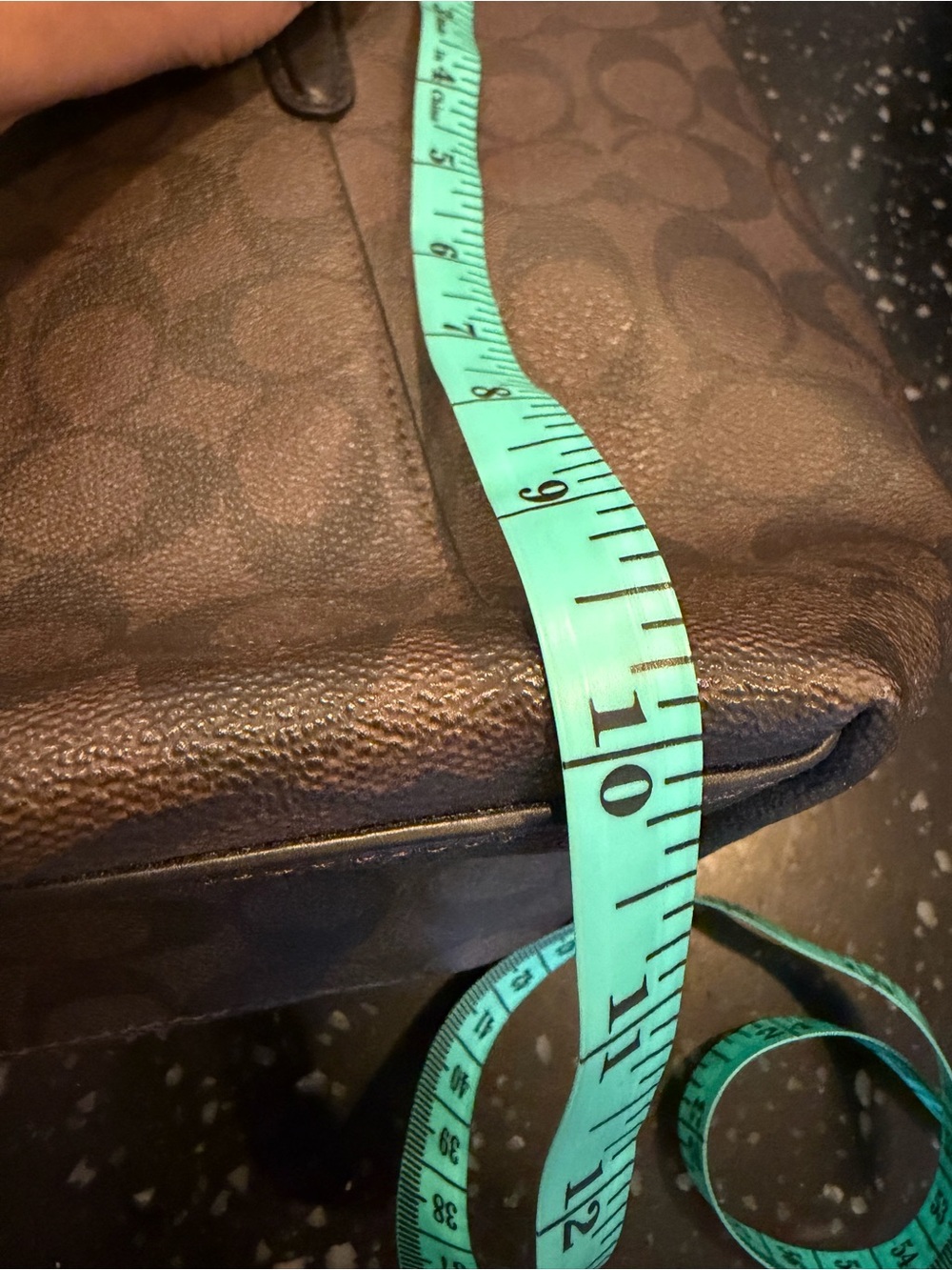Classic Brown Black Tote Bag Gold Hardware Like New $298 - Picture 11 of 12